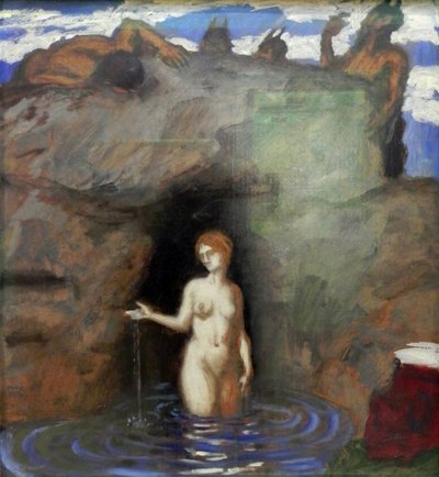 Spring Nymph and Faun by Franz von Stuck